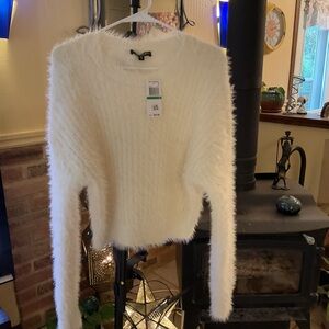 Fuzzy White Sweater